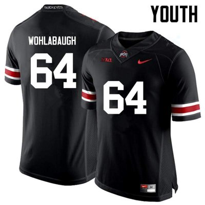 NCAA Ohio State Buckeyes Youth #64 Jack Wohlabaugh Black Nike Football College Jersey BJA5045LH